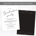 printable black and white graduation party invitations
